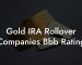 Gold IRA Rollover Companies Bbb Rating