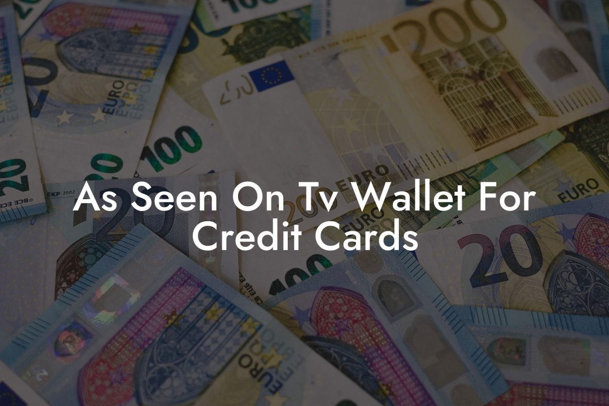 As Seen On Tv Wallet For Credit Cards