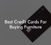 Best Credit Cards For Buying Furniture