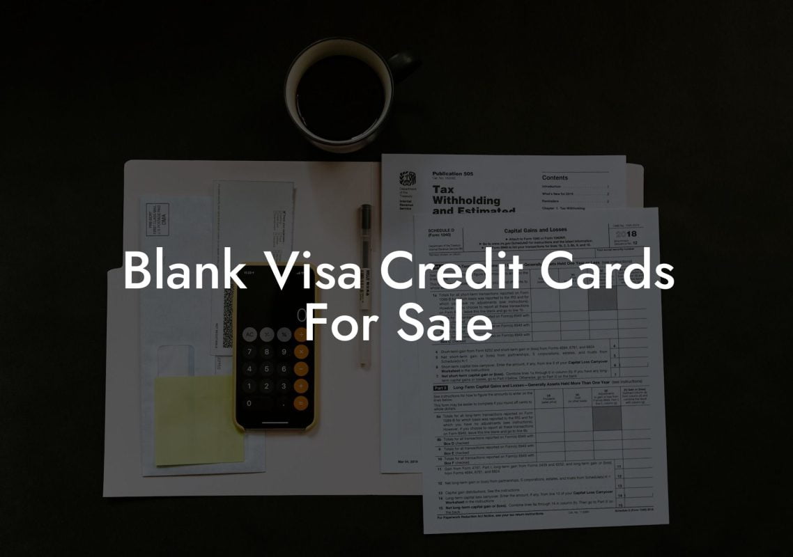 Blank Visa Credit Cards For Sale