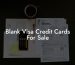 Blank Visa Credit Cards For Sale