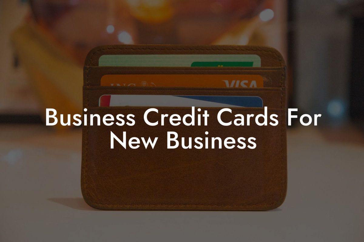 Business Credit Cards For New Business