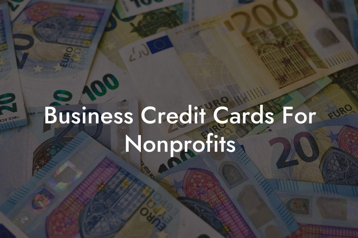 Business Credit Cards For Nonprofits