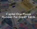 Capital One Phone Number For Credit Cards