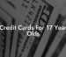 Credit Cards For 17 Year Olds