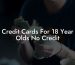 Credit Cards For 18 Year Olds No Credit