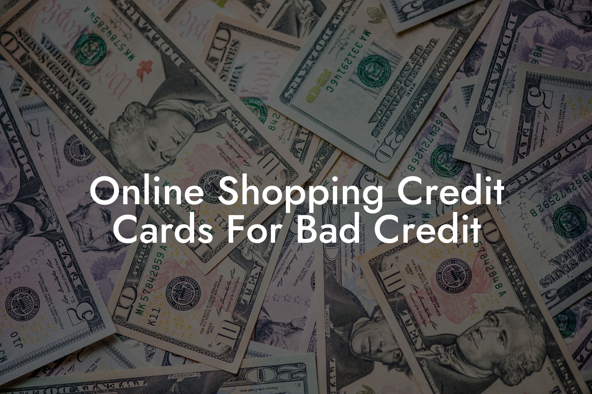 Online Shopping Credit Cards For Bad Credit