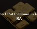 Can I Put Platinum In My IRA