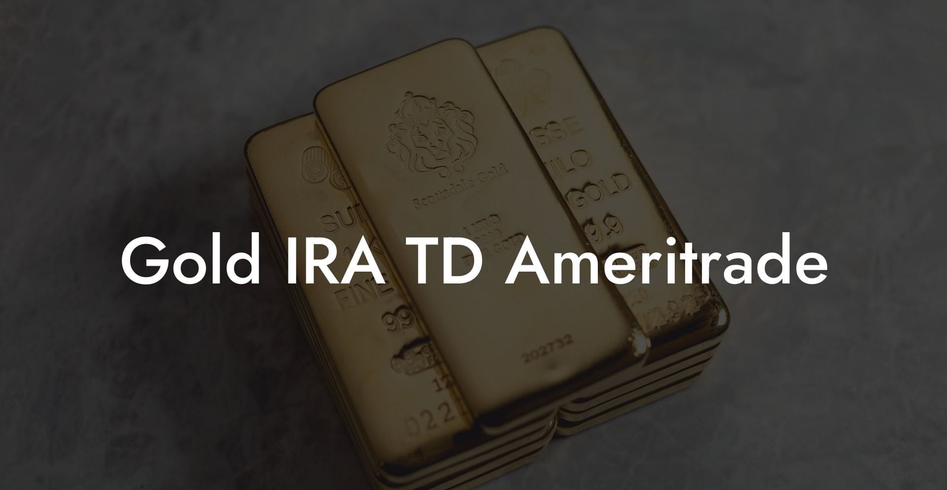 Gold IRA TD Ameritrade