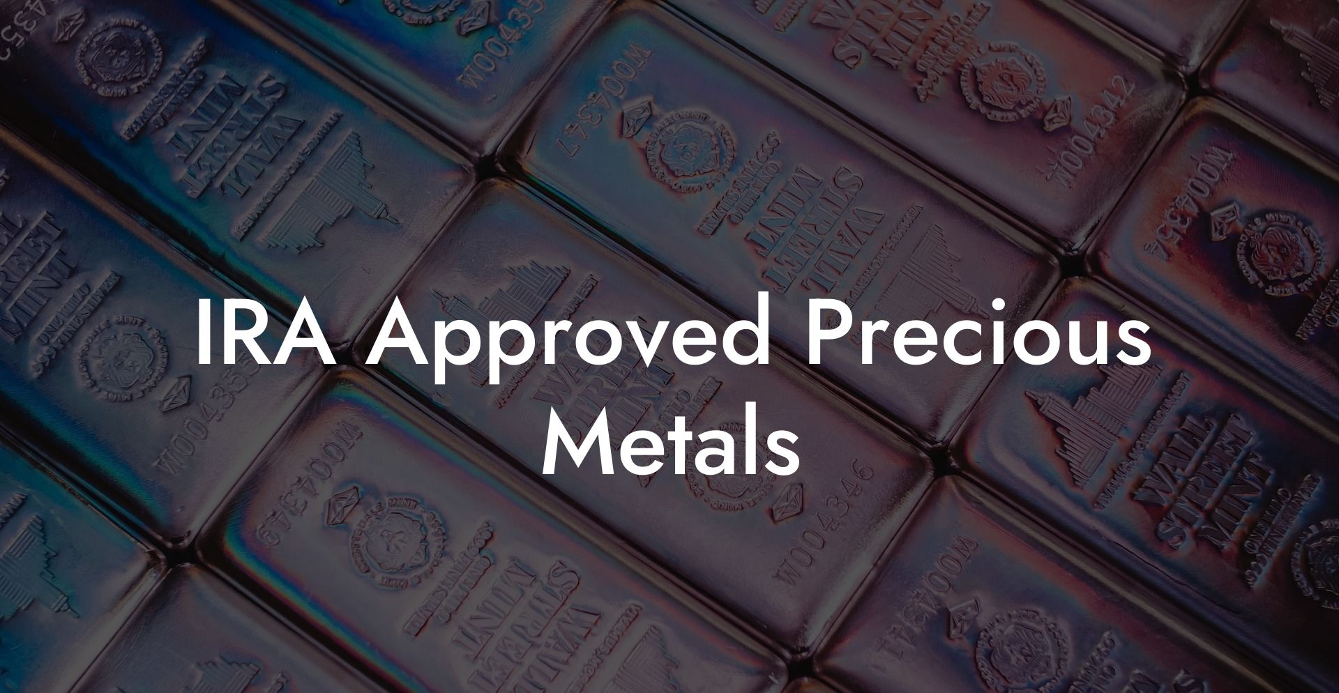 IRA Approved Precious Metals