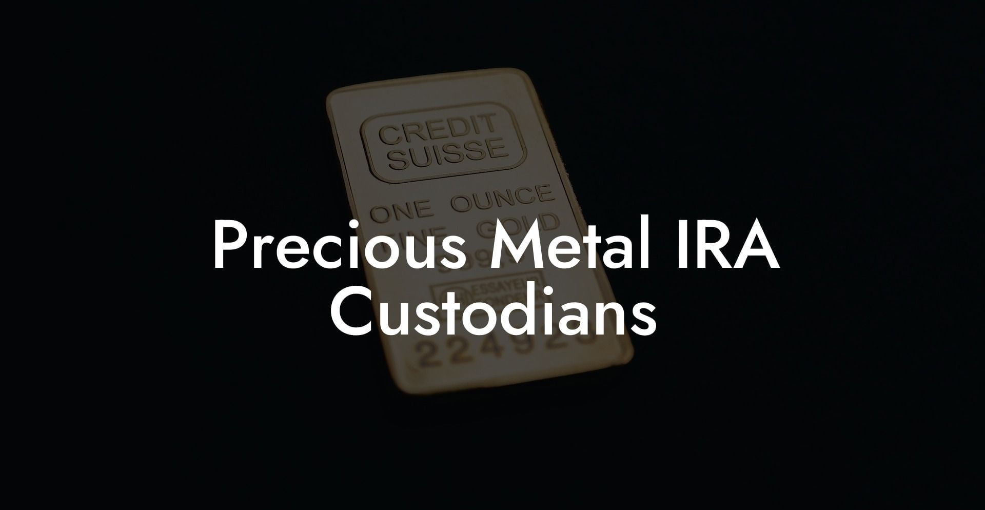 Precious Metal IRA Custodians