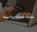 App For Credit Cards