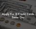 Apply For 2 Credit Cards Same Day