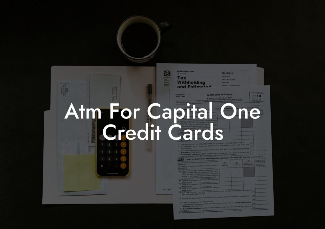 Atm For Capital One Credit Cards