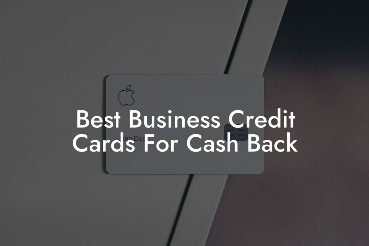 Best Business Credit Cards For Cash Back