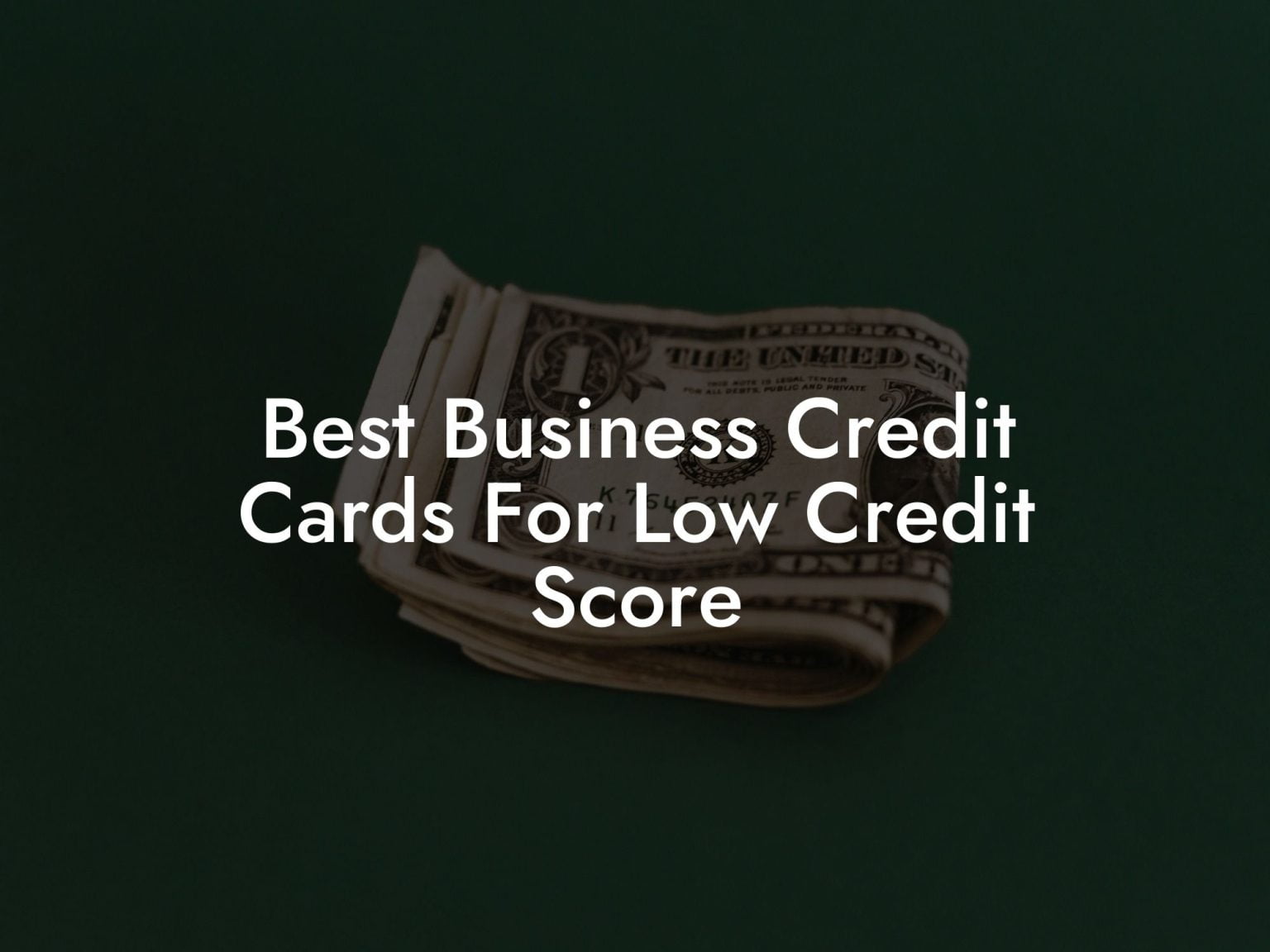 credit cards with low credit score