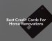 Best Credit Cards For Home Renovations