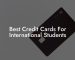 Best Credit Cards For International Students