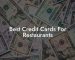 Best Credit Cards For Restaurants