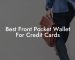 Best Front Pocket Wallet For Credit Cards