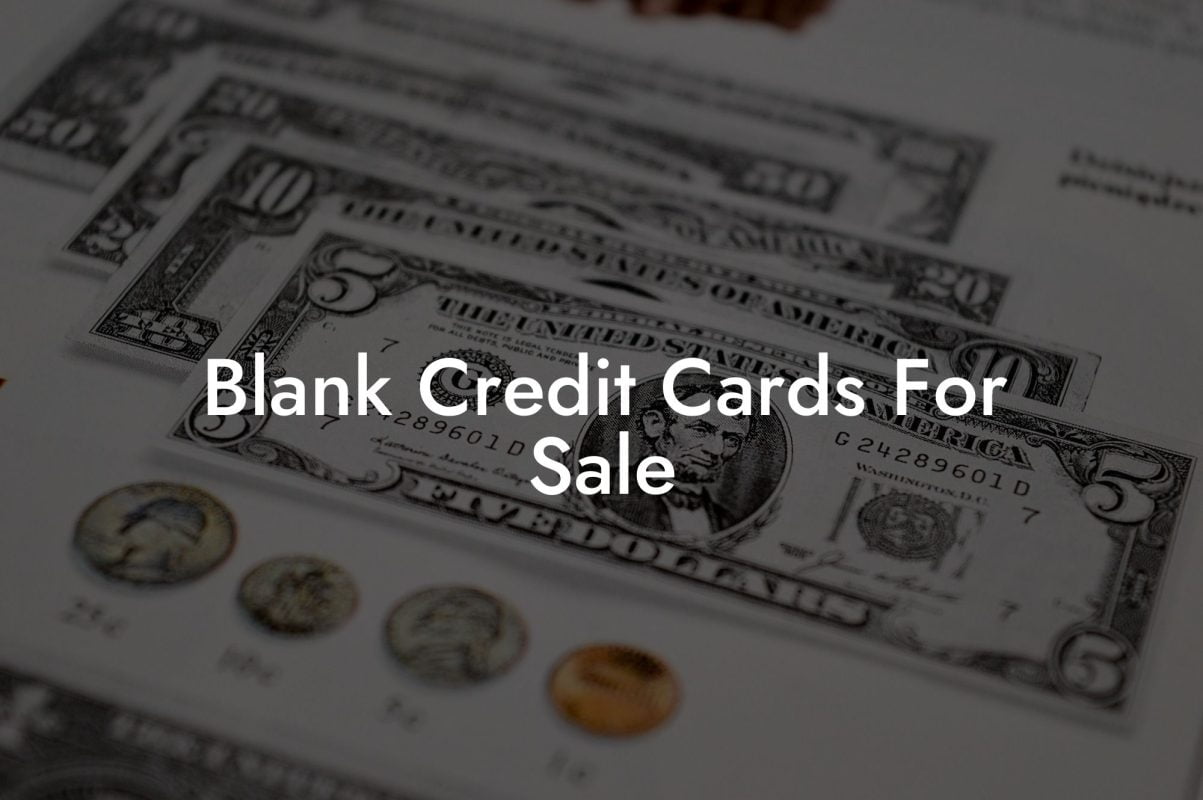 Blank Credit Cards For Sale