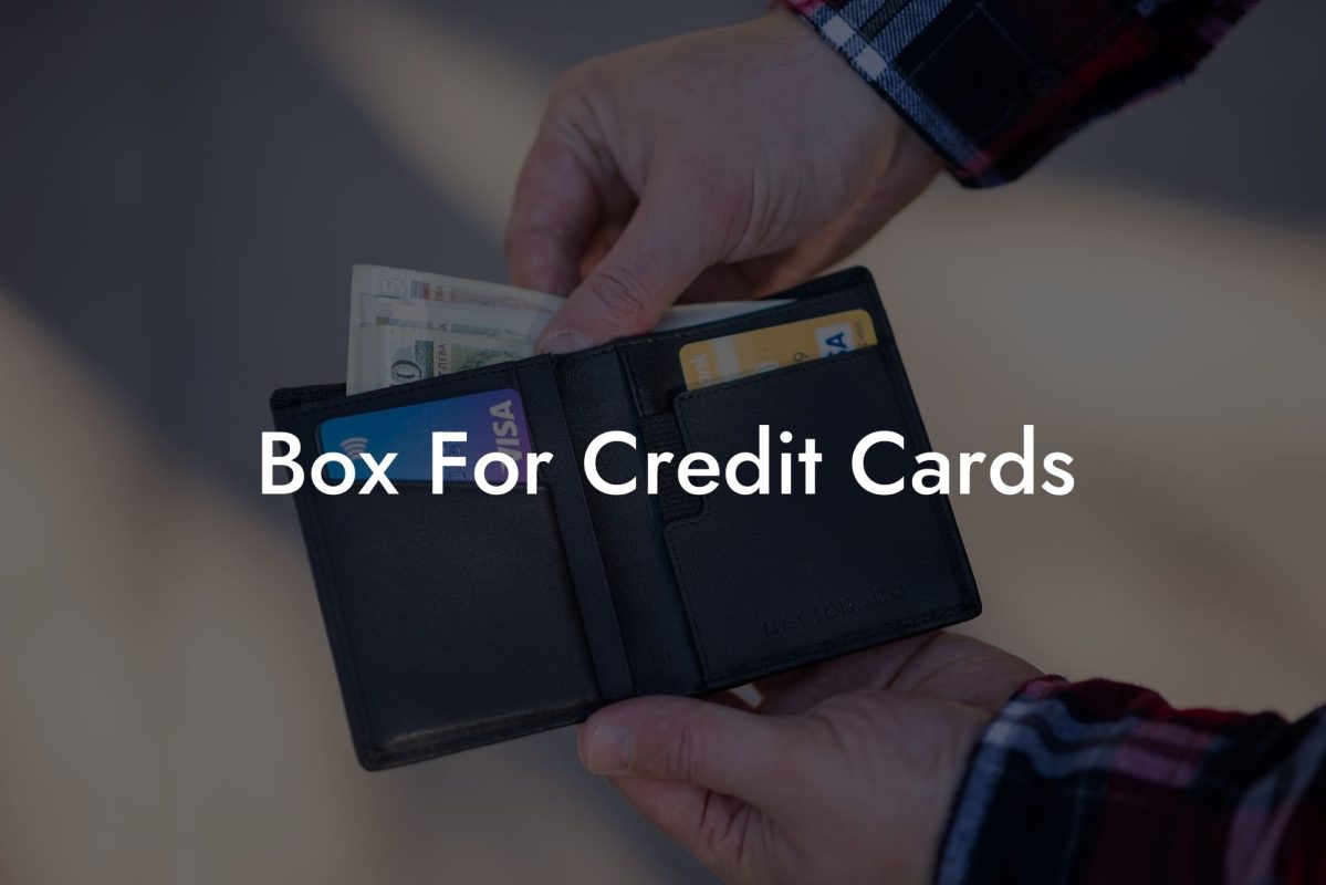 Box For Credit Cards
