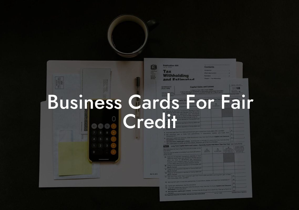 Business Cards For Fair Credit