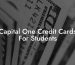 Capital One Credit Cards For Students