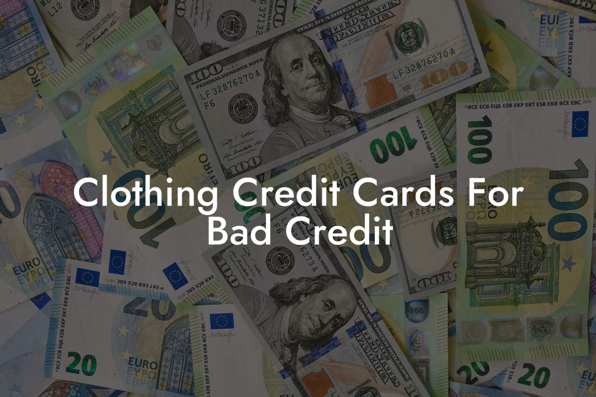 Clothing Credit Cards For Bad Credit