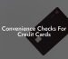 Convenience Checks For Credit Cards