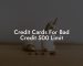 Credit Cards For Bad Credit 500 Limit
