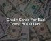 Credit Cards For Bad Credit 5000 Limit