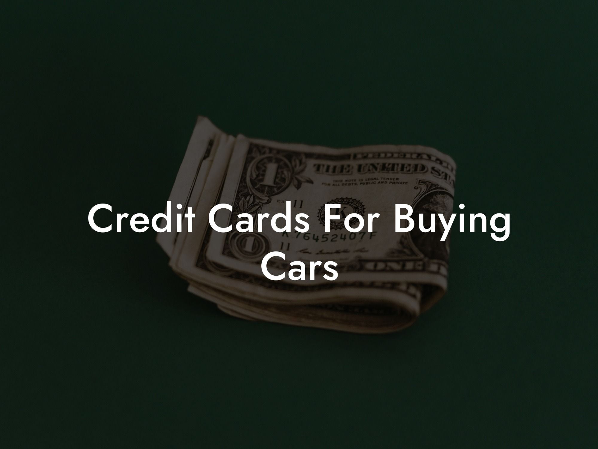 Credit Cards For Buying Cars