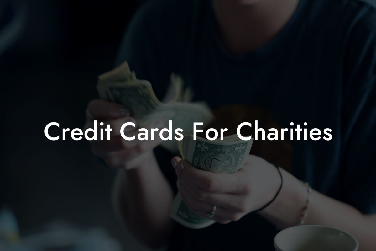 Credit Cards For Charities