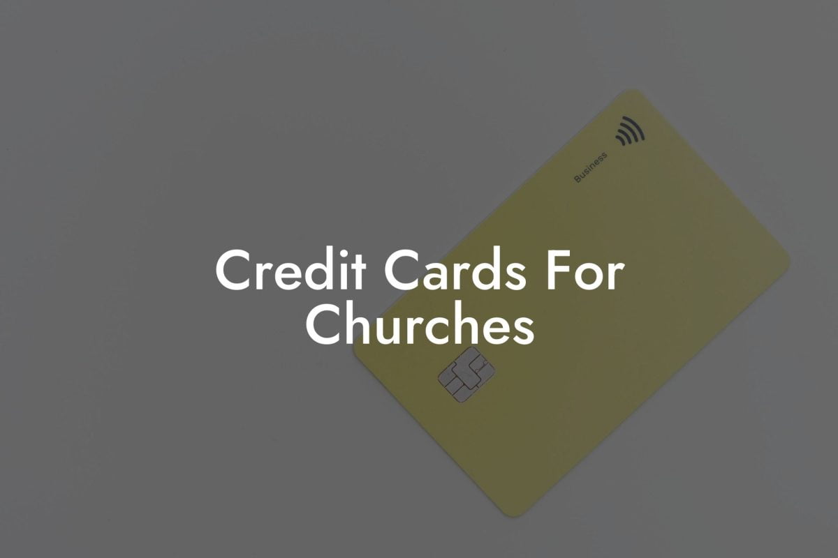 Credit Cards For Churches