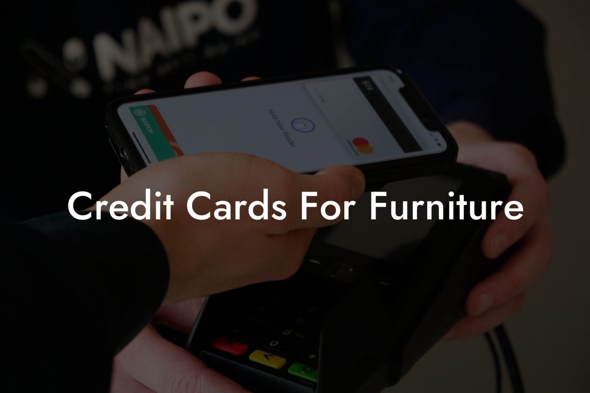 Credit Cards For Furniture