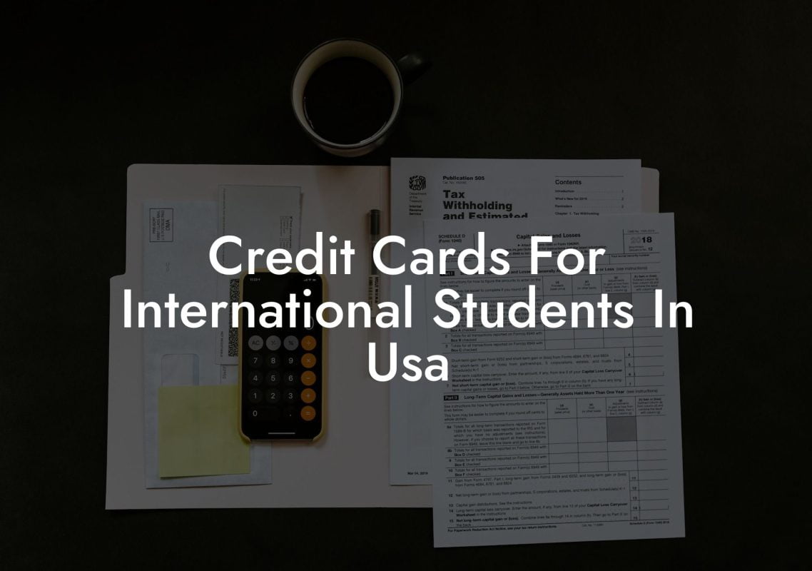 Credit Cards For International Students In Usa