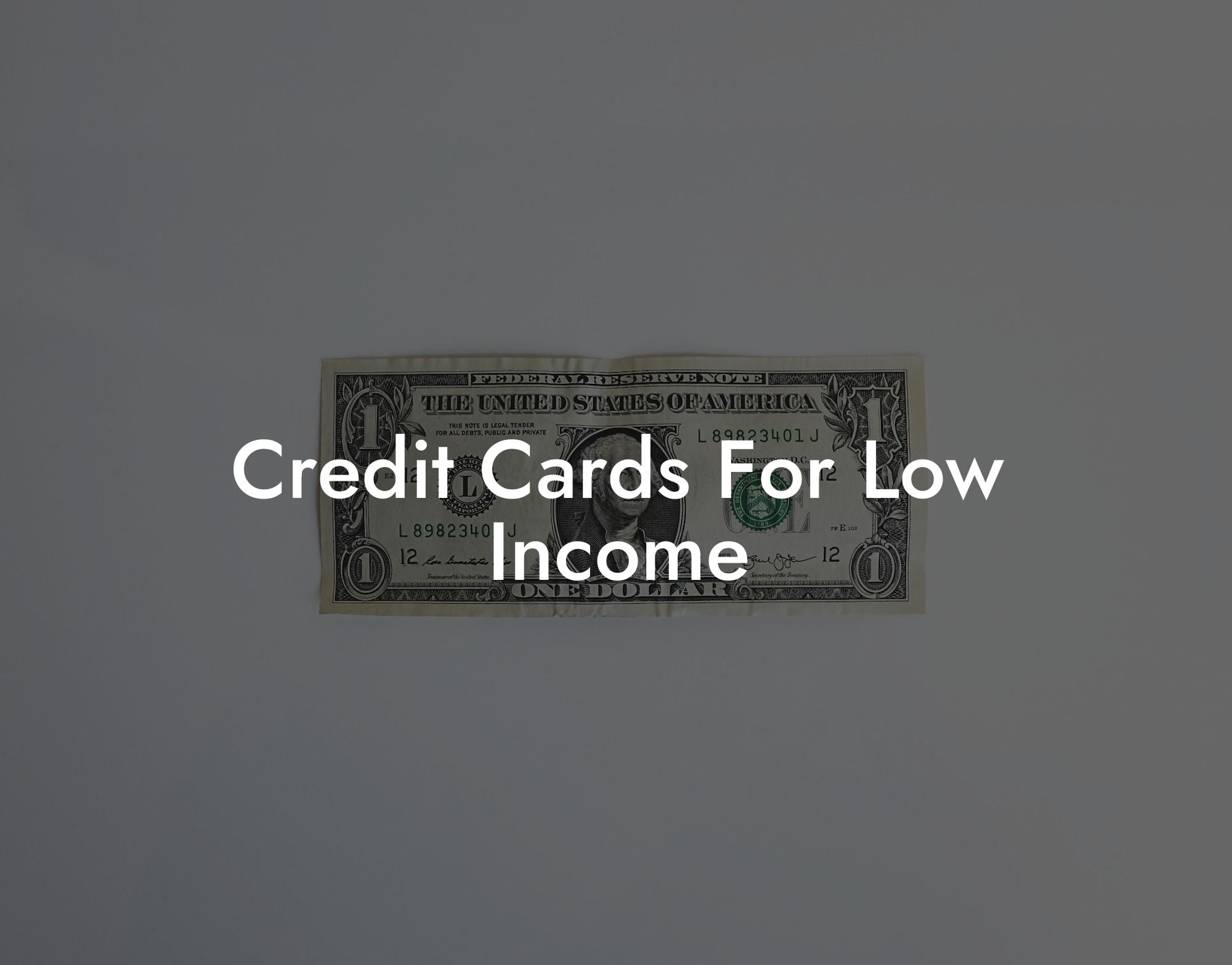 Credit Cards For Low Income