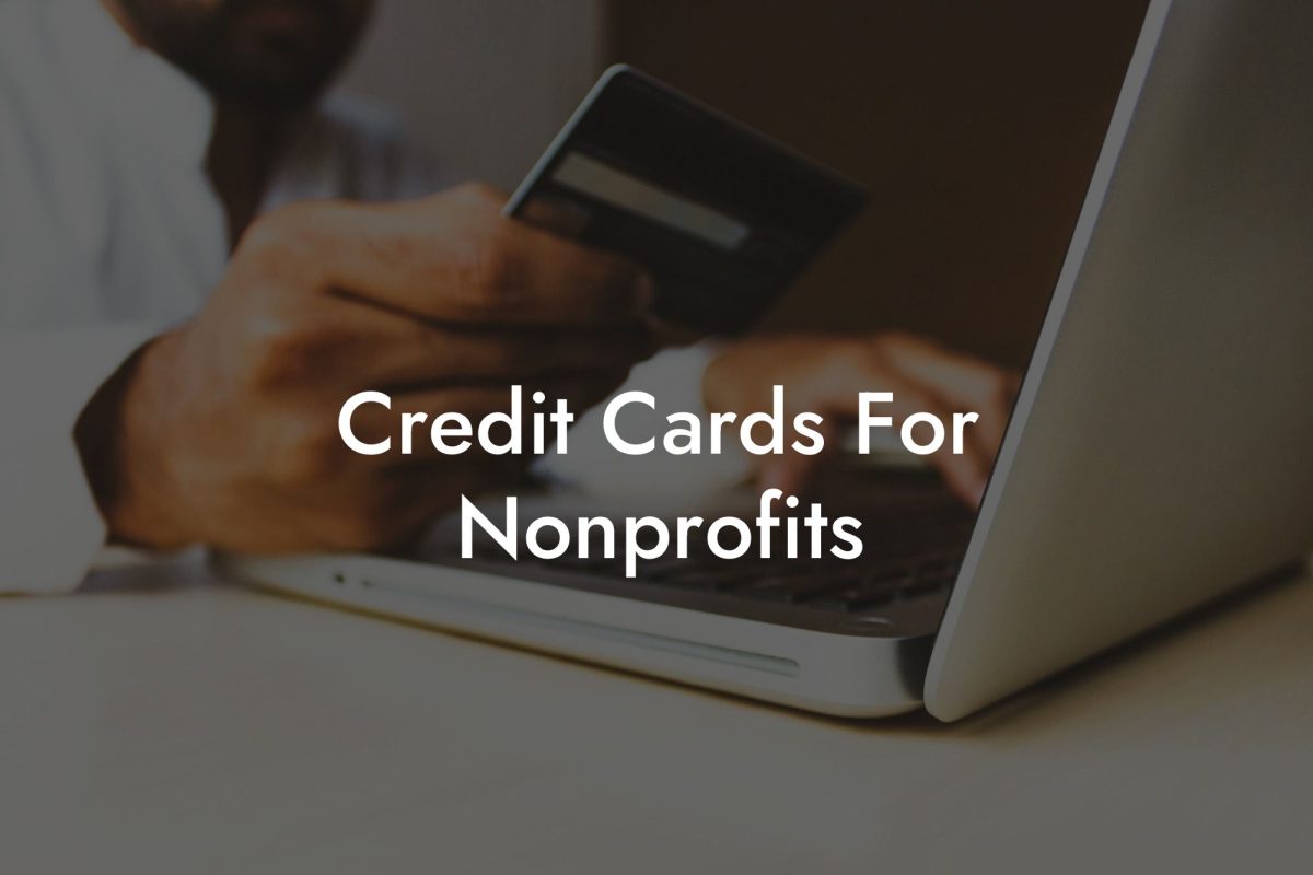 Credit Cards For Nonprofits