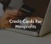 Credit Cards For Nonprofits