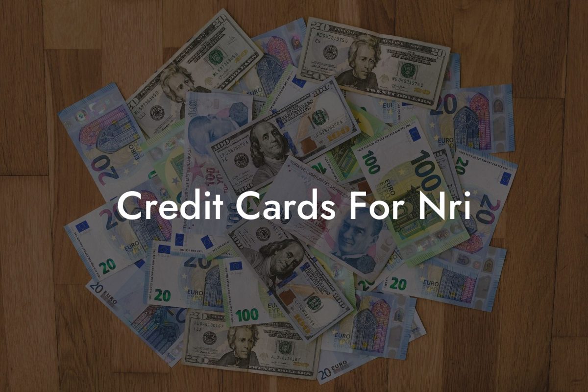 Credit Cards For Nri