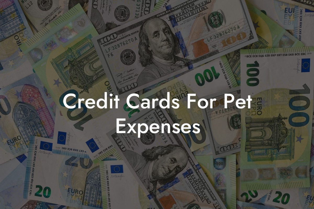 Credit Cards For Pet Expenses