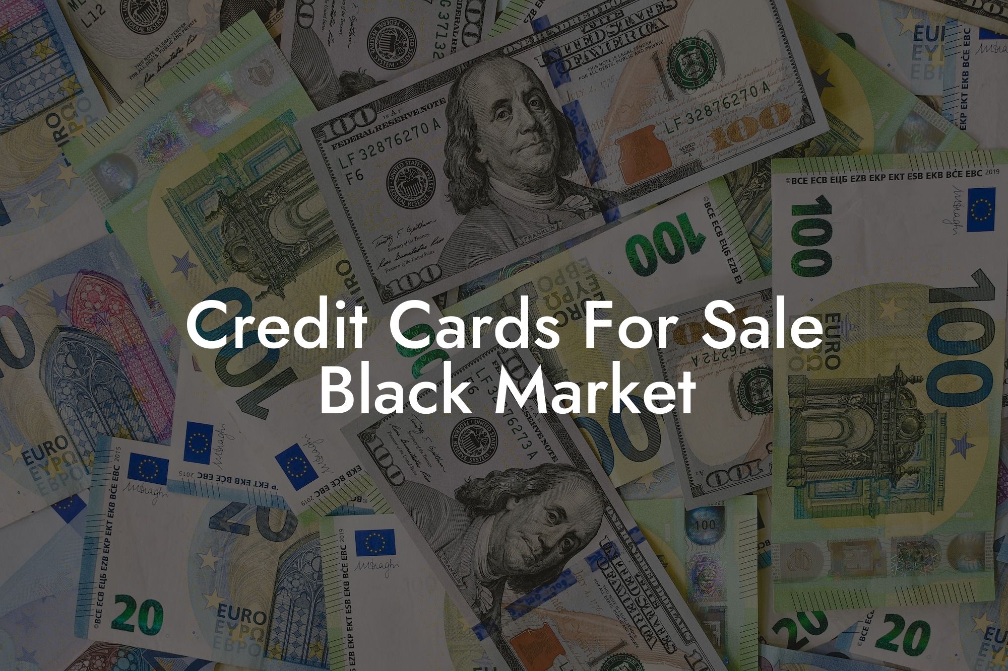 Credit Cards For Sale Black Market