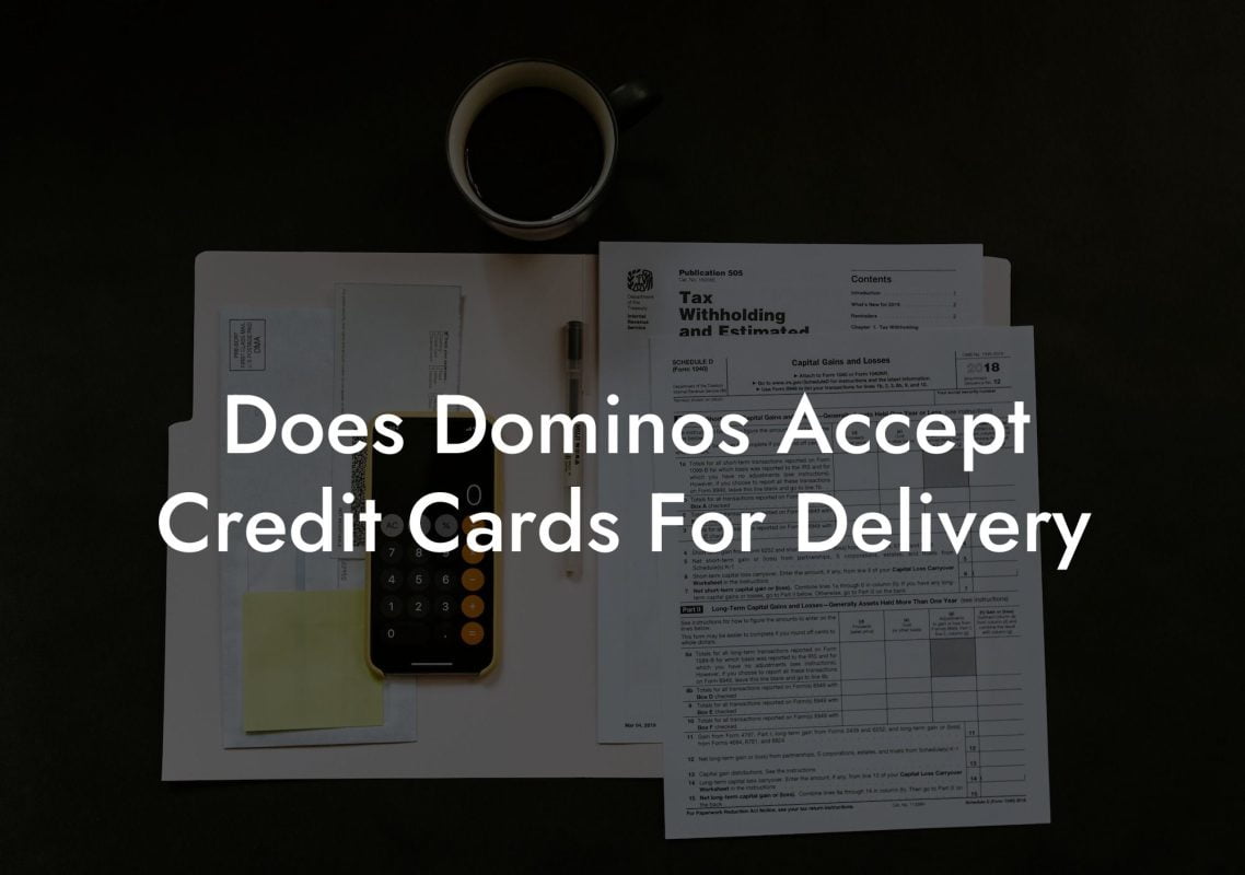 Does Dominos Accept Credit Cards For Delivery