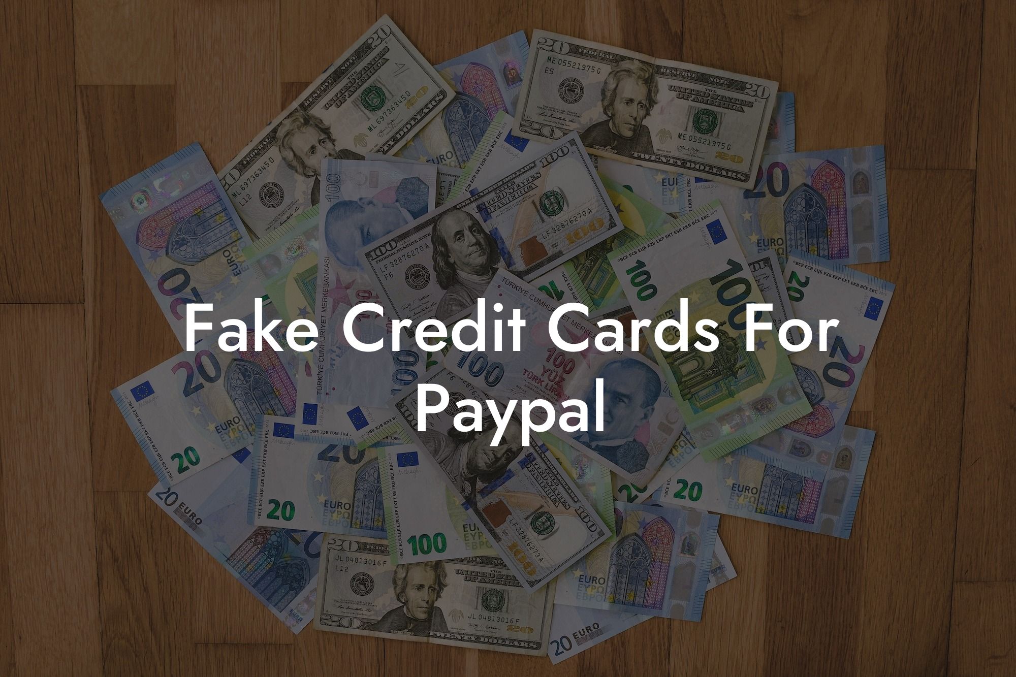 Fake Credit Cards For Paypal