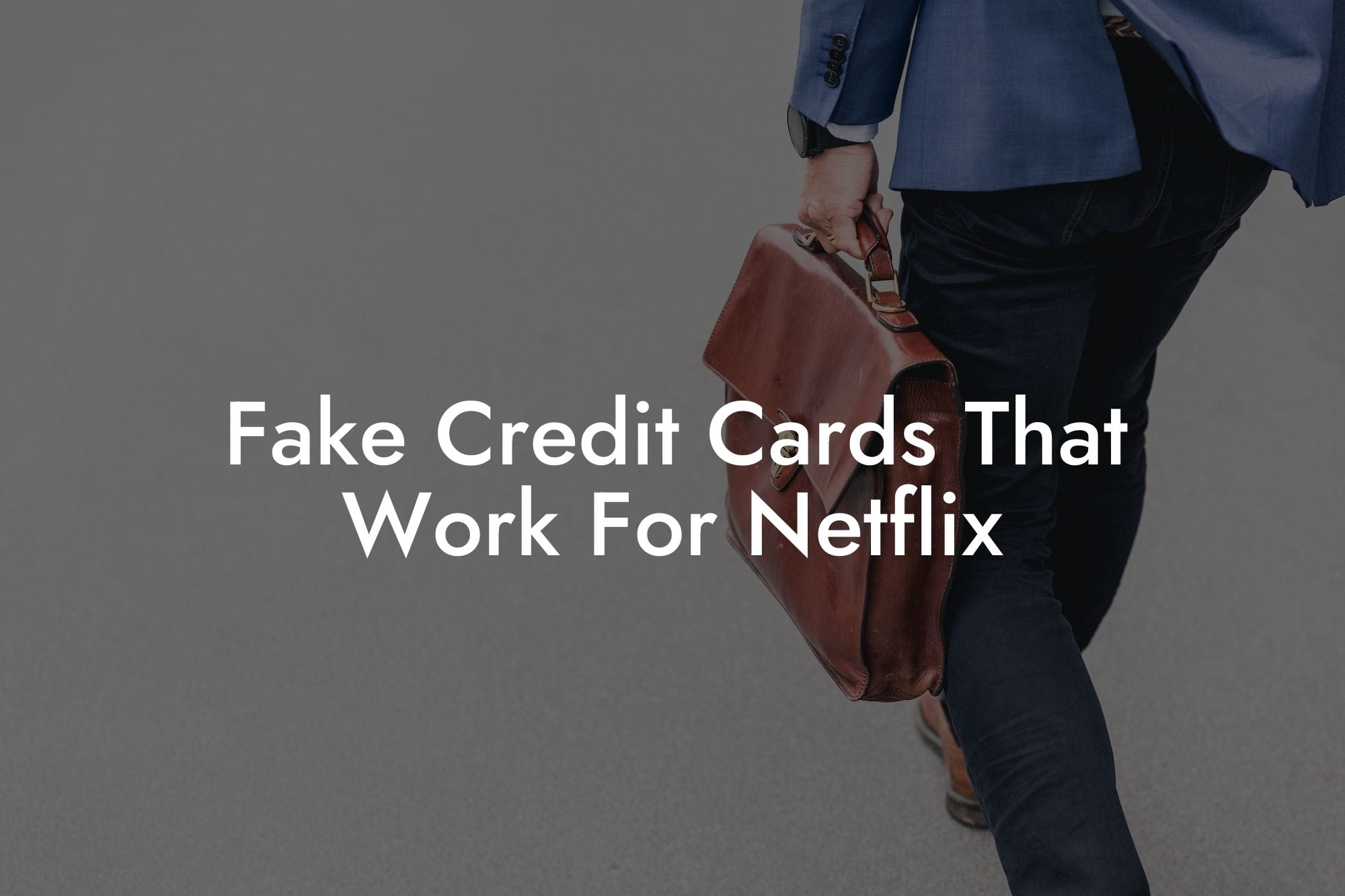 Fake Credit Cards That Work For Netflix