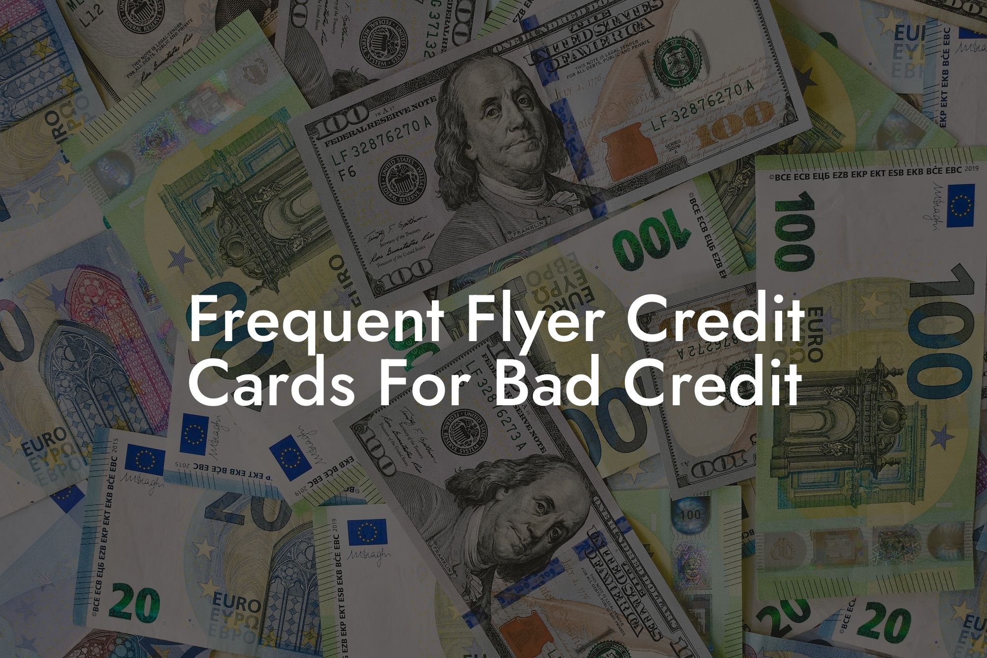 Frequent Flyer Credit Cards For Bad Credit