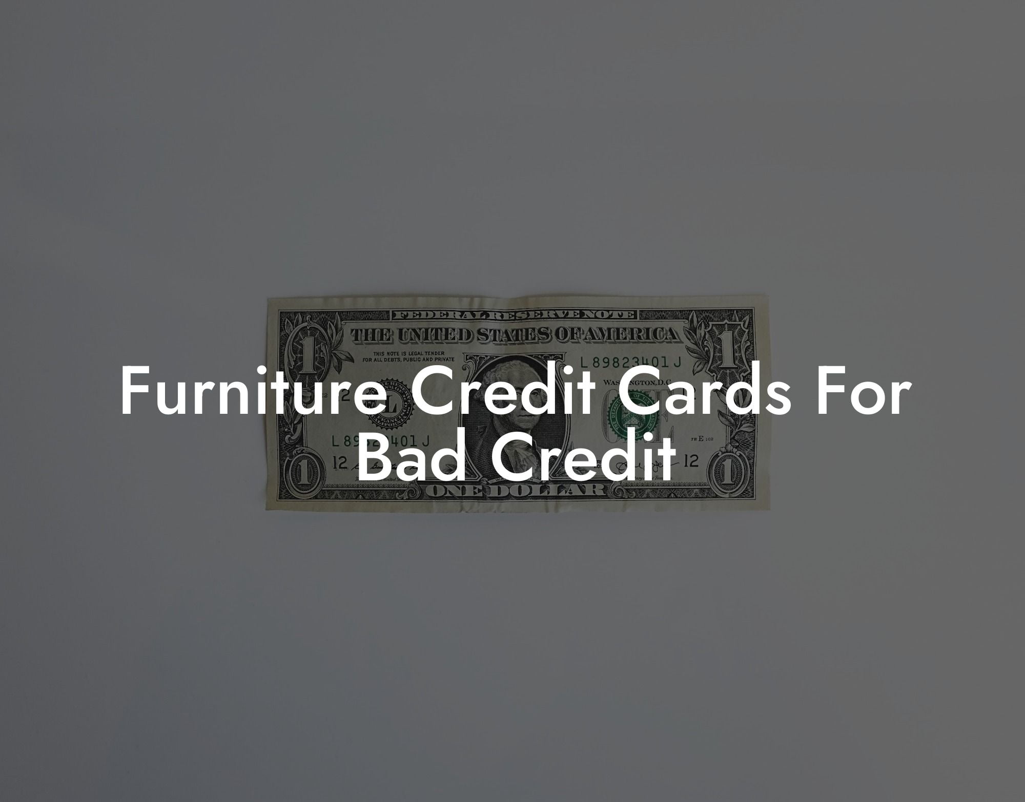 Furniture Credit Cards For Bad Credit