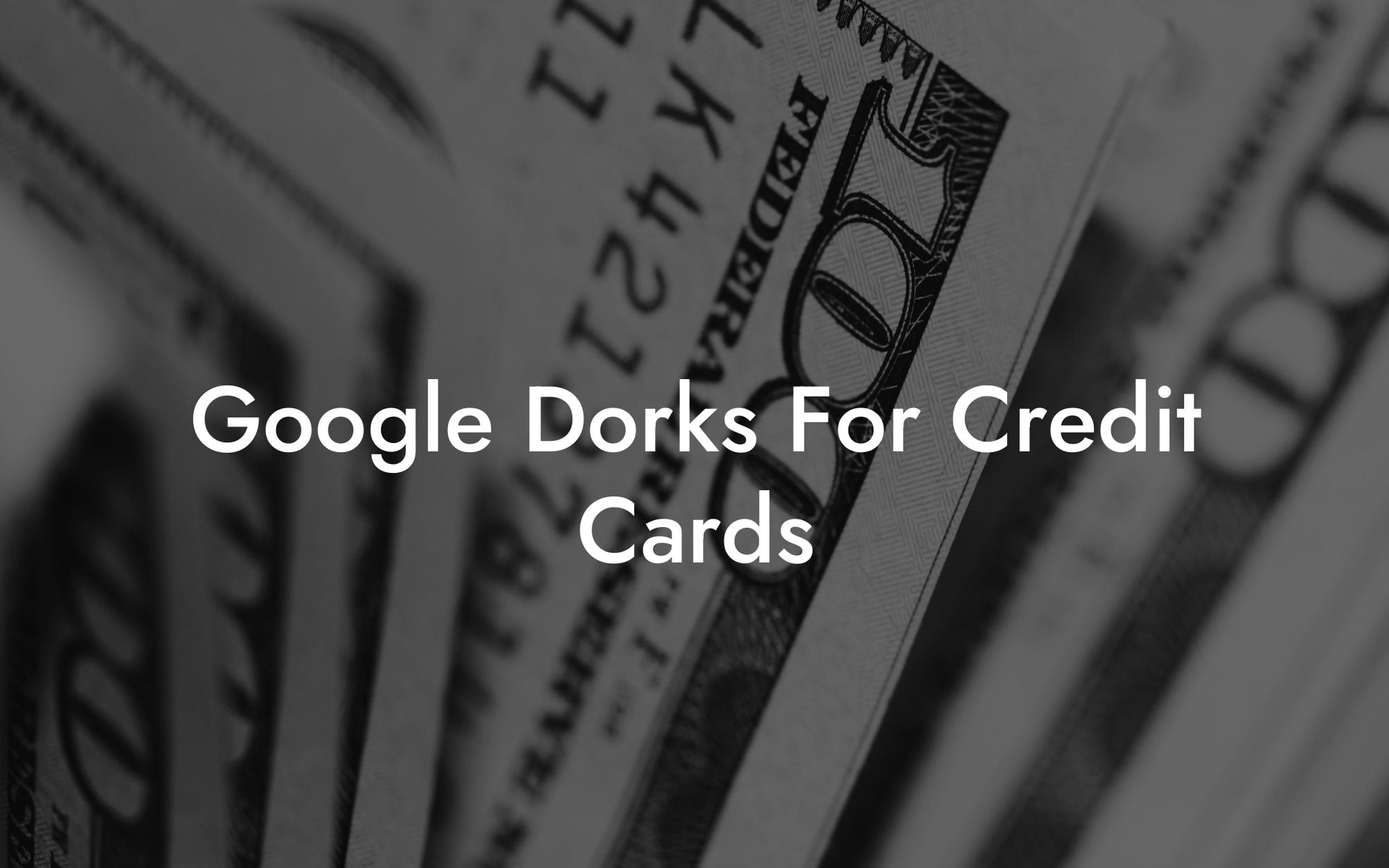 Google Dorks For Credit Cards