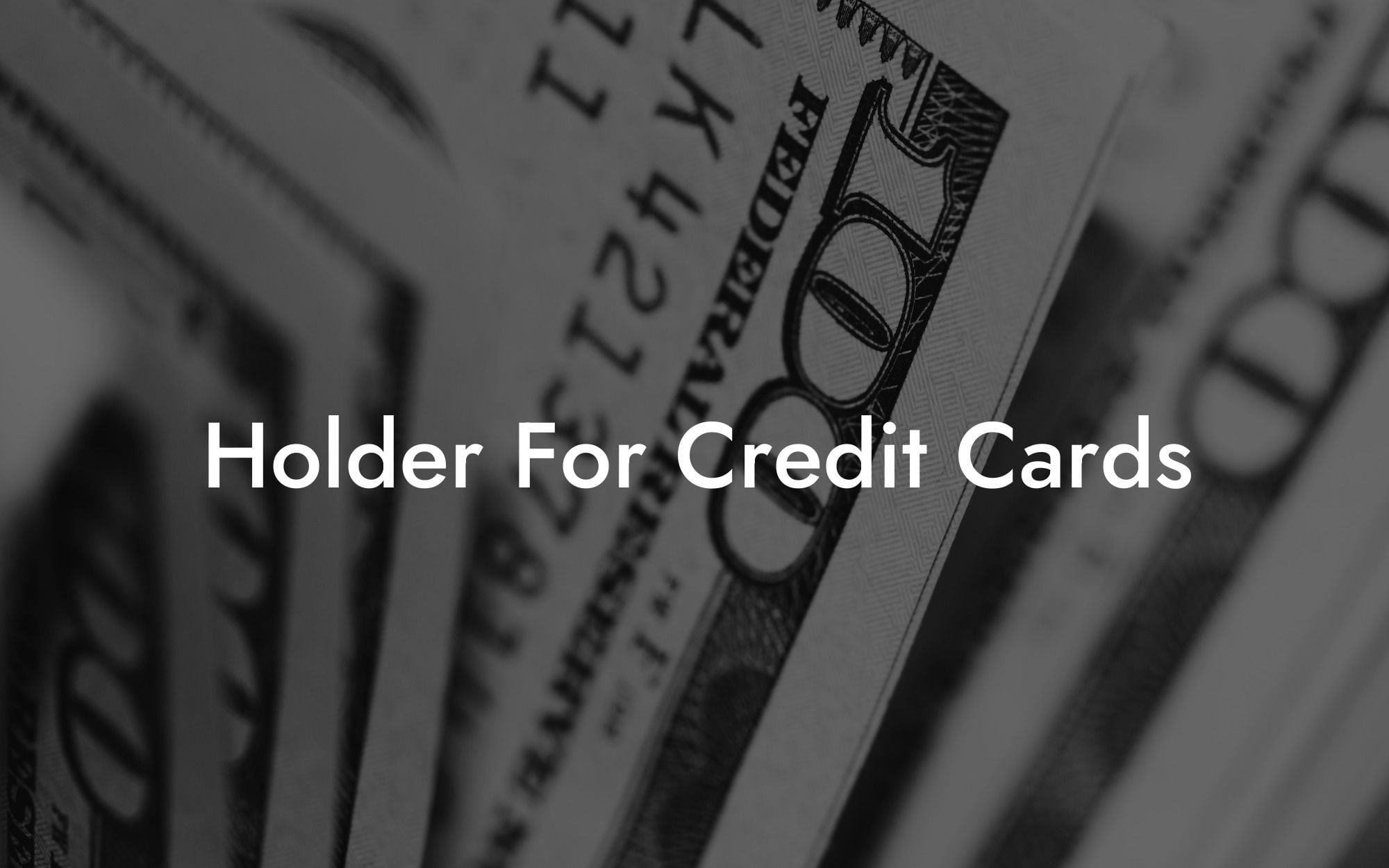 Holder For Credit Cards